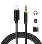 Aux Cable for iPhone to 3.5mm Male cable Apple Computer, iPhone 11/11Pro/XR/XS Max, iPad, Speaker, Headphones, Car and any other 3.5mm compatible devices by Revive