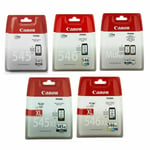 Original Canon Pg-545/xl & Cl-546/xl Ink Cartridges For Canon Pixma Printer Lot