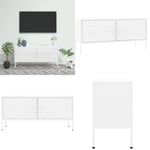 Tv-bänk vit 105x35x50 cm stål - TV-skåp - Hifi -skåp - Home & Living