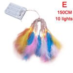 1.5m Led String Lights With Feather Fairy Handmade Bar New Room E Red 1m 10l Eds