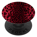 RICHMOND & FINCH PopSocket PopGrip, Universal Expanding Mobile Phone Stand and Grip for Phones and Tablets, Includes Swappable Top, Red Leopard - Red