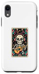 Coque pour iPhone XR The Guitar Player Musicien Tarot Carte Halloween Squelette