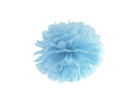 Stor pompon pastelblå