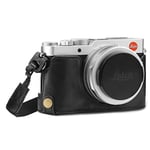 MegaGear MG1603 Ever Ready Genuine Leather Camera Half Case compatible with Leica D-Lux 7 - Black