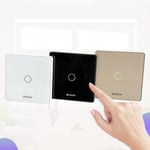 Smart Home Wall Light Touch Wireless Controller Switch Wifi Led Black 1 Gang