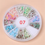 12 Grids/set Slices Nail Decor 3d Sticker Polymer Clay 7