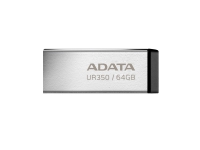 ADATA UR350, 64 GB, USB Type-A, 3.2 Gen 1 (3.1 Gen 1), 100 MB/s, Utan skyddshatt, Svart