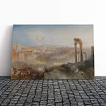 Big Box Art Canvas Print Wall Art Joseph William Turner Modern Rome Campo Vaccino | Mounted & Stretched Box Frame Picture | Home Decor for Kitchen, Living Room, Bedroom, Multi-Colour, 20x14 Inch