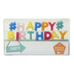 Party Time Happy Birthday Shaped Candles 15 Letters