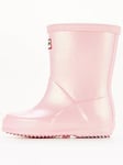 Hunter Kids First Classic Nebula Wellington Boot, Pink, Size 7 Younger