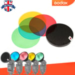 UK Godox AD-S11 Color Filter Gel Pack with Honeycomb Grid Cover For AD200/PRO