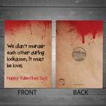 Valentines Day Lockdown Card For Boyfriend Husband Wife Girlfriend Him Her