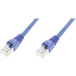 Câble de raccordement réseau informatique RJ45 Telegärtner L00005A0030 cat 6a s/ftp bleu 10.00 m