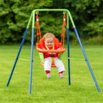 Nursery Swing Set Kids Garden Outdoor Fun With Safety Harness Baby Toddler Seat