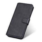 KERUN Leather Folio Case for Motorola Moto G50 Wallet, Magnetic Closure Full Protection Shell, Premium TPU + PU Flip Cover with [Card Slots] and [Kickstand]. Black