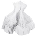 100-pack pappersetiketter / prislappar med snöre Vit 3.5 x 2.2 cm