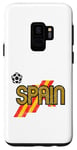 Coque pour Galaxy S9 Ballon de football Euro rétro Espagne