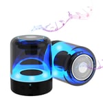 2 Portable Bluetooth Speakers, Small Wireless Speaker with LED Lights, Enhanced Bass, 360° Stereo Sound, 12H Playtime, Music Speaker Compatible with PC, Mac, Desktop, Laptop and More