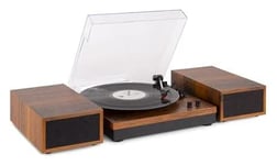 Retroskivspelare med Bluetooth och högtalare Fenton RP165 skivspelare - Set i trä