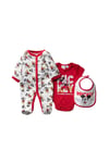 Mickey Mouse Print Cotton 3-Piece Baby Gift Set