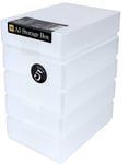 WestonBoxes A5 Plastic Craft Storage Boxes with Lids for Art Supplies, Paper and
