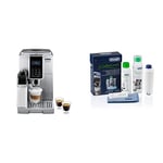De'Longhi Dinamica, Fully Automatic Bean to Cup Coffee Machine, Cappuccino, Espresso Coffee Maker, ECAM 350.75.S, Silver & Coffee Care Kit