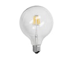 ECD-Germany E27 LED-lampa glöd glödlampor glödlampa Vintage 125mm 6W varmvit