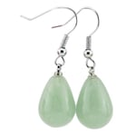 Natural Crystal Gemstone Water Drop Gemstone Dingle Stud Örhängen Grön