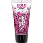 Glitter Me Up Holographic Face & Body Glitter Gel Princess Pink