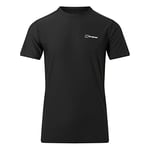 Berghaus Men's 24/7 Short Sleeve Crew Tech Baselayer T-Shirt, Black, XS
