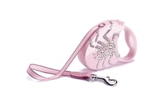 Flexi Koppel SPIDER Rose-Rosa Med Swarovski Kristaller