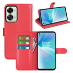 OnePlus Nord 2T PU Wallet Case Red
