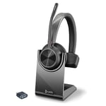 Poly Voyager 4310 UC Wireless Headset & Charge Stand - Single-Ear Bluetooth Headset w/Noise-Canceling Boom Mic - Connect to PC/Mac/Mobile - Works w/Teams, Zoom, & More