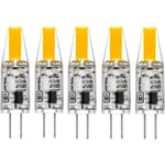 G4 LED 220V 2W 2700K varmvit 200LM, silikonlampor ersätter traditionella 20W halogenlampor, 5-pack