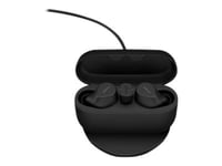 Jabra Evolve2 Buds - With Wireless Charging Pad Sort Cisco, Mfi, Qi, Zoom, Amazon Chime, Alexa