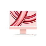 iMac 24-tommer Apple M3 med 8‑kjerners CPU, 8‑kjerners GPU / 8 GB / 256 GB SSD / Gigabit Ethernet / Magic Mouse og Magic Trackpad / Magic Keyboard med Touch ID og talltastatur / Rosa