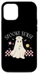 iPhone 14 Pro Floral Spooky Nurse Ghost Student Halloween Womens Girls Case