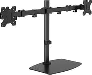 VISION Freestanding Dual Monitor Desk Stand - Fits Two Display 13-27" with VESA Sizes 75 x 75 Or 100 x 100 - Post Height 452 mm / 18.3" - Max Between Screen centres 790 mm / 31" - Rotate - Swivel and
