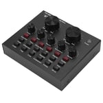 Lazmin USB Live Sound Card, Black External Bluetooth Voice Changing Card Audio Mixers, Headset/Mobile Phone/Computer PC/Tablet Connection, for Live Broadcast/Home KTV