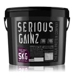 Serious Gainz Weight Gainer 5kg Muscle Mass Gain Protein Powder - Black Forest