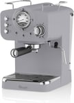 Swan SK22110GRN Retro Espresso Coffee Machine with Milk Frother, Steam Pressure