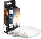 Philips Hue NEW White Ambiance Smart Light Bulb 2 Pack [E14 Small Edison... 