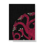 Game of Thrones House Targaryen Greetings Card - Large Card