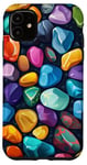 Coque pour iPhone 11 Motif Coloré De Petites Et Grosses Pierres En Terrazo