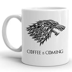 CiderPressMugs® Game of Thrones Mug -Coffee is Coming - House Stark Shield Gifts for Women Men