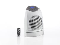Daewoo 2000W Fan Heater with LCD & Remote Control White Oscillating
