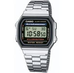 GENUINE Retro Classic Unisex Digital Steel Bracelet Watch-A168WA- Silver