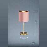 FISCHER & HONSEL Pöytälamppu Aura, kulta, vaaleanpunainen/kulta
