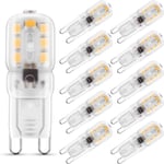 10-pack 3W G9 3000K LED-lampa, motsvarar 25W halogenlampa varmvit