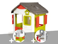 Cabane enfant Neo Jura Lodge - Smoby + Espace jardin + Table pique-nique